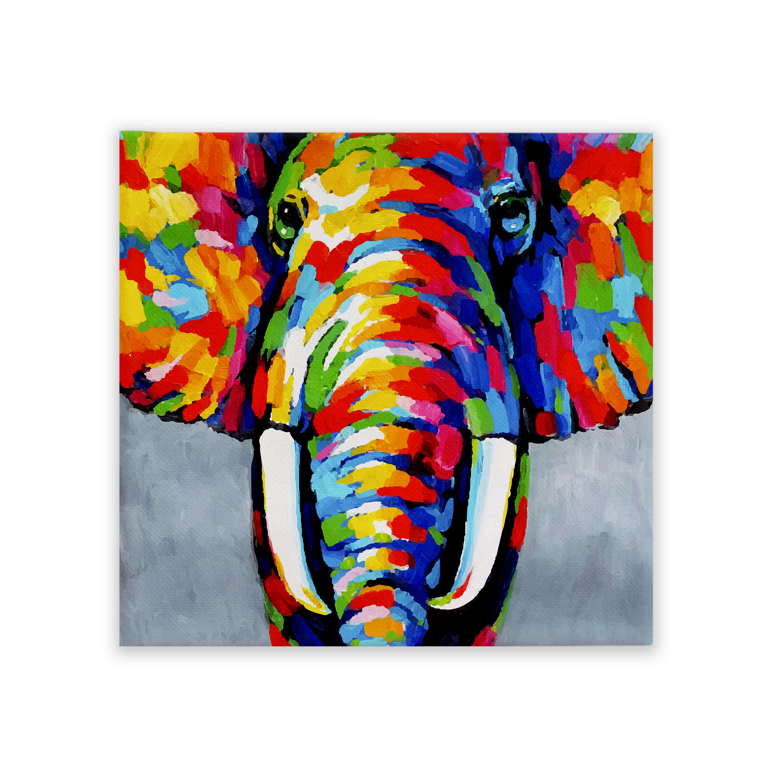 Mock up Colorful Elefant